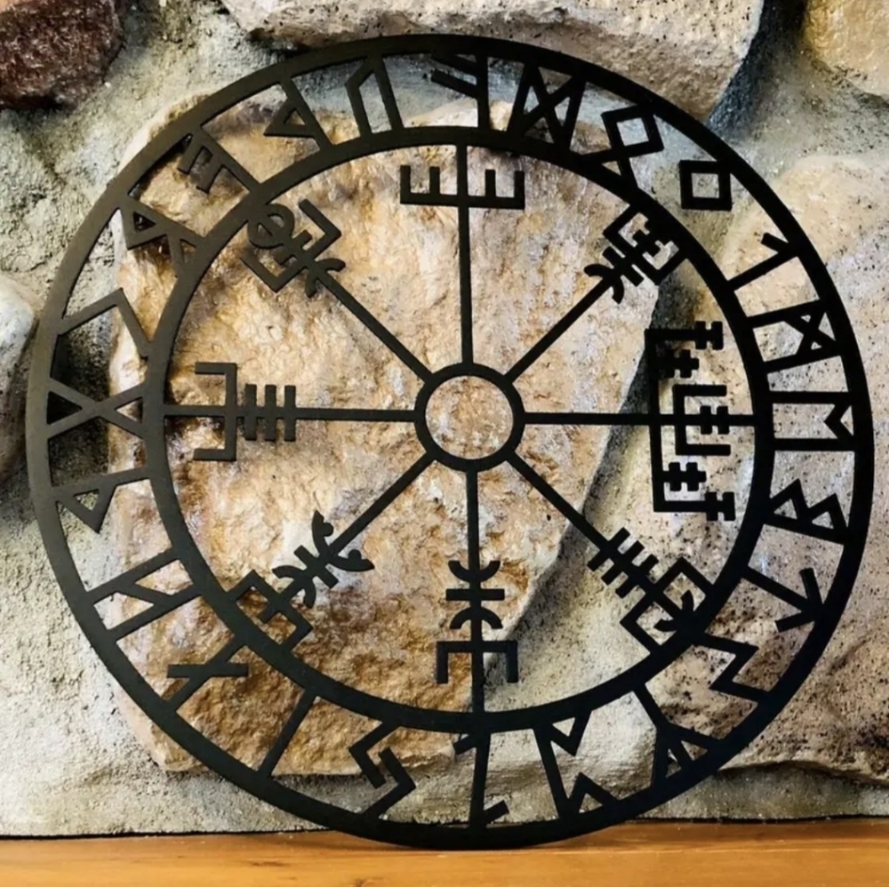 Wall Decor--Metal Norse Vegisir / Compass